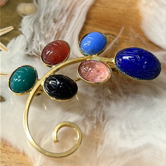 🖤Vtg Scarab brooch - Picture 2 of 10